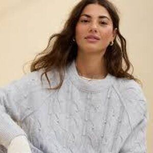 CableKnit and Pearl Sweater